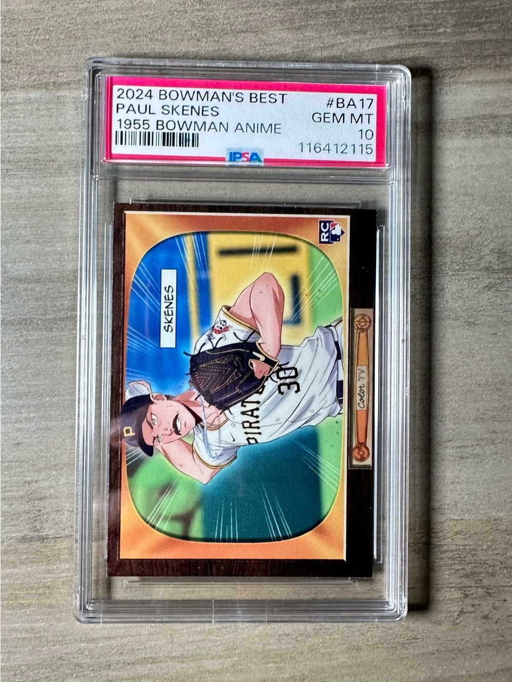 Paul Skenes Gem Mint 10 2024 Topps Anime #BA-17 Novelty Baseball Card. Pirates.